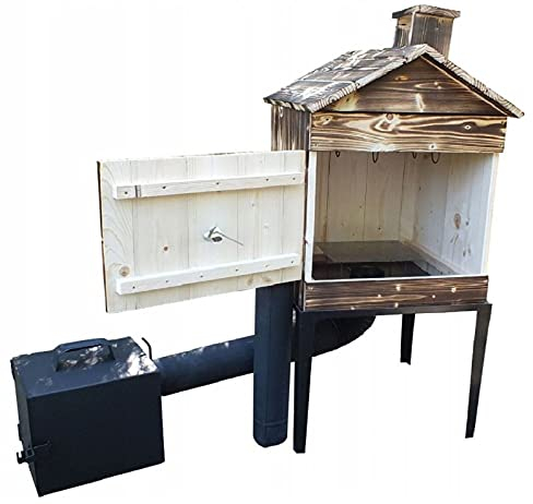 Räucherkammer Räucherei Holzräucherei Fuerkammer Smoker Garten aus Holz mit Tür