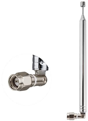 Vecys 8 Abschnitte Teleskopantenne SMA Männlich Anschluss Radio Ersatzantenne 735mm für TV AM FM Radio Stereo Receiver