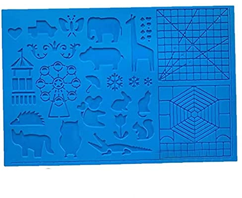 Allwiner Zeichenschild aus Silikon 3D-Stift 3D-Stift Buch 3D-Stift Zeichenwerkzeug blau, Standard