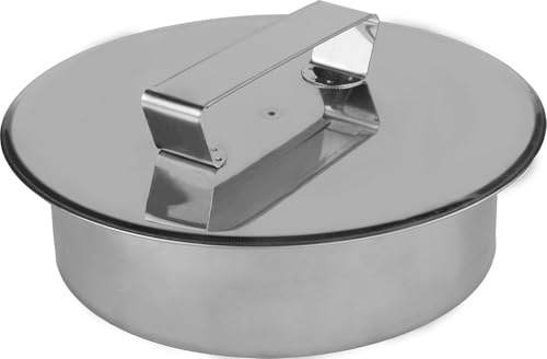 Stainless Steel Flue Pipe Cap - Chimney Liner End Cowl Ring Socket Collector Plug. (140mm)