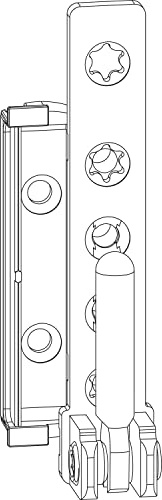 Maco Multi Ecklager DT160 für Holzfenster rechts, Falzluft 12mm, Überschlag 20mm, Tragkraft 160kg, Stahl verzinkt weiß