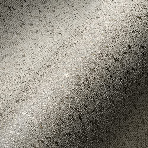 A.S. Création Livingwalls My Home My Spa Strukturtapete Grau Gold Glänzend Tapete 387024 Vliestapete 10,05x0,53m Made in Germany, 10,05m x 0,53m