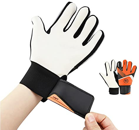 Torwarthandschuhe Kinder, Jungen Und Mädchen, Junior Fußballhandschuhe Mit Super Grip Latex Mit Stoßdämpfender, Fußball Torwarthandschuhe, Fußballhandschuhe, Doppeltem Schutz, Tragbarkeit