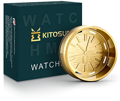 WatcHMD Charcoal Heat Management Device - Kitosun Stainless Steel HMD Coals Holders Tray, Easy Hold 3 Pieces 26 MM Coconut Charcoals Cubes (OwatcHMD-Gold)