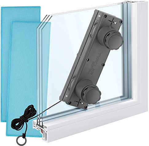 Tyroler Glider R3 AFC Magnetic Window Cleaner for Double Glazing Fit 2-32mm | | The Magnet Window Cleaners Fits 2-32mm Window Sizes | Adjustable Force Double Sided Window Cleaner Magnetic