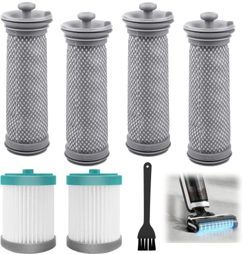 7-teiliges Ersatzfilter Staubsauger Filterset für Tineco A10/A11/A12/S11 | Vier Vorfilter, zwei HEPA-Filter und eine Reinigungsbürste als Ersatzset