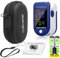 Fingertip Pulse Oximeter, x2 AAA Battery(included), Carrier Case & Lanyard, Finger Blood Oxygen Saturation Checker Heart Rate Stats Detection NHS O2 Monitor Accessories for SpO2 Levels Detector