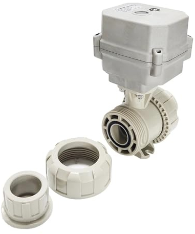 HEXEH 110 V bis 230 V 1 True Union Elektroventil 15 Nm motorisiertes Absperrventil mit Handbetätigung for die Wasserversorgung der Produktionslinie (Color : NPT_AC110V to 230V_CR703, Size : UPVC)