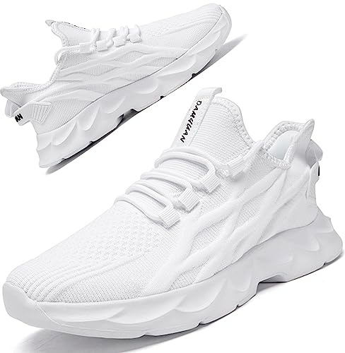 ZGPWZWL Schuhe Damen Sneaker Turnschuhe Leicht Sportschuhe Weiß Größe 37 | Leichtgewichts Schuhe | Atmungsaktiv rutschfest | Fitness Tennisschuhe | Outdoor Joggingschuhe | Alltag Freizeit