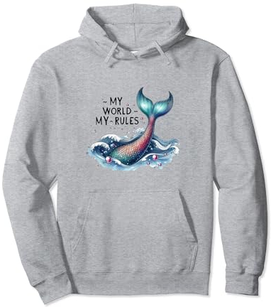 Meerjungfrau Ocean Splash Regenbogen Schwanz Meer Meerjungfrauen Flosse Pullover Hoodie