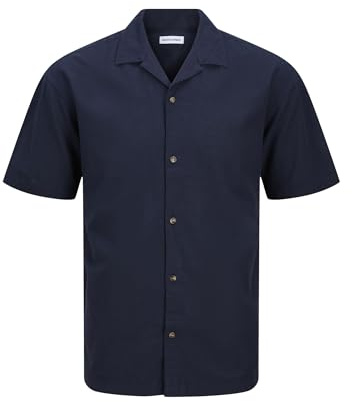 JACK & JONES skjorta för män, avslappnad passform, skjorta, marinblå blazer, XL