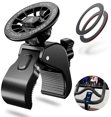 EFEALL Indoor Handyhalterung Magnet für Fitnessstudio, Heimtrainer | Magnetische Handyhalterung für Alle Handy(iPhone17 16 15 14 13 Serie, Samsung)