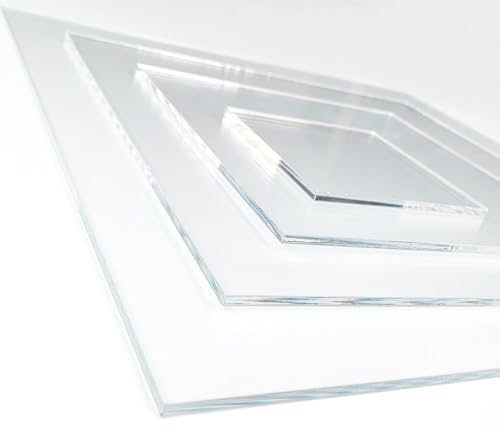 Signalétique.biz France - Plaque de verre acrylique Transparent - Dimensions : 500x400mm (50x40cm) - Epaisseur 2mm - Feuille Plastique Rigide