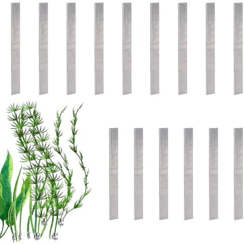 XIHIRCD 15pcs Aquarium Plant Weights, Bendable Fish Tank Plant Weights Metal Aquarium Plant Over Weight Anchors Cuttable Aquatic Plant Anchors for Ponds Aquarium Prevent Plants Floating
