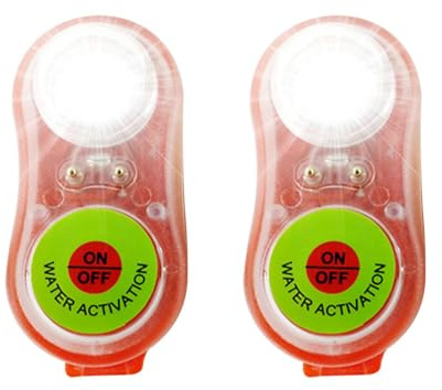 Luce da giacca a LED luminosa - Luce stroboscopica marina, Luce a LED attivata dall'acqua | Giubbotti di salvataggio salvagente a LED con attivazione 'acqua, comode luci a LED per la giacca con at