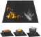96 x 96CM Alfombrilla Parrilla Fogones, Fibra de Vidrio de Silicona Barbacoa Protector Suelo, Antideslizante Resistente a Calor Alfombra Barbacoa Exterior para Jardín Terraza