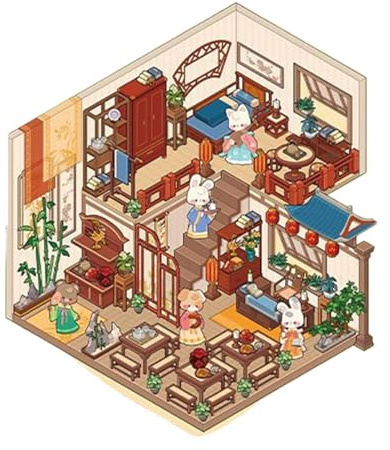 3D House Stickers, 3D House Stickers Relief Stress Miniatyr Scrapbook Room