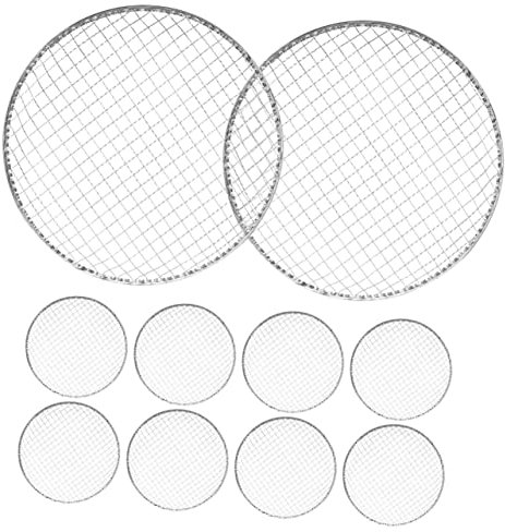 VICASKY Grille de Barbecue Jetable 10 Pièces pour Grillades Extérieures Grille Métallique Antiadhésive Taille Compacte pour Camping Fête et Événements