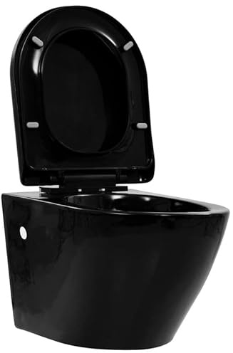 Inodoro colgante con cisterna empotrada, cerámica y plástico, diseño moderno para baño, ahorra espacio y es duradero