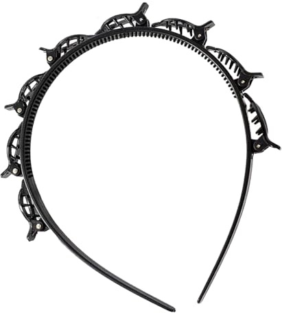 Bandeaux à clip pour femme - Pince à cheveux - Serre-tête à clip torsadée - Outil de tressage dentaire pour torsion en couches - à la maison et au travail