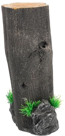 SUPVOX Décoration pour Aquarium Tronc d Arbre Statue Souche Creuse Racine Branche Cachette Ornement Eau Douce Salée