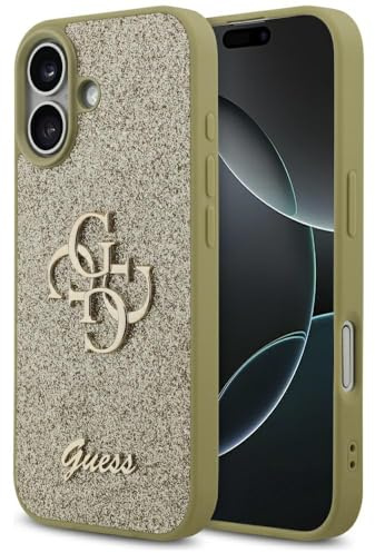 CG MOBILE Guess Fixed Glitter Groß 4G Hülle für iPhone 17 (Gold)