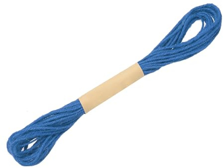 sourcing map Cuerda de yute natural, 0.08 pulgadas x 33 pies, cuerda de hilo de yute para jardinería, manualidades, decoración del hogar, envoltura de regalos, azul zafiro