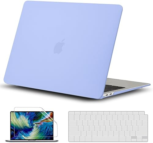GVTECH Funda para MacBook Pro 13 Pulgadas 2024-2016 A2338/A2289/A2251/A2159/A1706 Cubierta de Plástico Dura Carcasa, Cubierta de Teclado y Protector de Pantalla, Azul Serenidad Mate