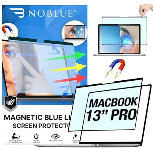 NOBLUE Blaufilter für bildschirm, magnetischer Blaulichtfilter für den Bildschirm, MacBook-Filter, für Augenschutz bei Computerarbeit, magnetische Befestigung (13)