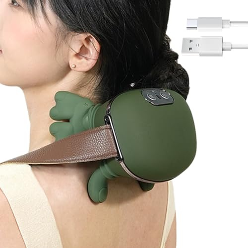 2000 MAh Massaggiatore Cervicale Con Manine Massaggio Elettrico Dei Tessutis Profondi 4D Con Impastamento Massaggiatore Shiatsus Portatile Con 3 Velocità E 2 Modalità Di Riscaldamento