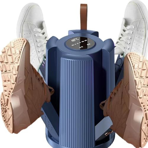 Electric Shoe Dryer, Intelligent Deodorizer Boots Warmer with 3 Temperature Setting Modes & Timer, Portable Shoe Dryer with 4 Brackets for Shoes, Gloves, Hats, Socks, Ski-Boots