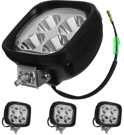 SHINEOFI 4 Luci a LED per Carrelli Elevatori, Faretti a LED Anteriori ad Alta Luminosità, Illuminazione di Lavoro Resistente e Facile da Installare per Uso Industriale su Vari Modelli