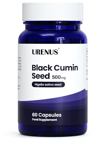 Black Cumin Seed 500mg Capsules – Nigella Sativa Herbal Supplement for Daily Wellness – 60 Vegan Capsules – Made in UK