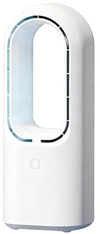 Ventilatori Senza Pale 5 Velocità Silenzioso USB Ricaricabile Luce Notturna | Ventilatore Da Scrivania Per Ufficio Casa Cucina Bagno Studio Viaggio Camper Campeggio Esterno
