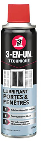 3-EN-UN Technique Schmiermittel für Türen und Fenster, 250 ml | Silikon-Schmiermittel für Türen und Fenster für Dichtungen, Gleiter und Gummidichtungen, hitze- und feuchtigkeitsbeständig
