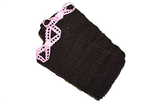 dunkle design Beinstulpen Stulpen mit Klöppelspitze (Braun Rosa)
