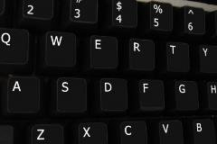 Touches Autocollantes Clavier QWERTY English US - La Caverne d'Eabani ® en Vinyle, noir