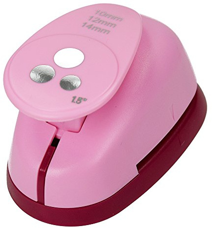 efco 1793009 Stanzer L, Kreis Motivstanzer, Metall, rosa, 9,5 x 6,5 x 6 cm