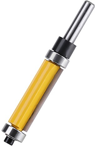 Fresa per Rifilare con Cuscinetto Superiore 1/4 * 1/2 * 38MM Utensile per la Lavorazione del Legno per la finitura di una vasta gamma di materiali tra cui legno massiccio