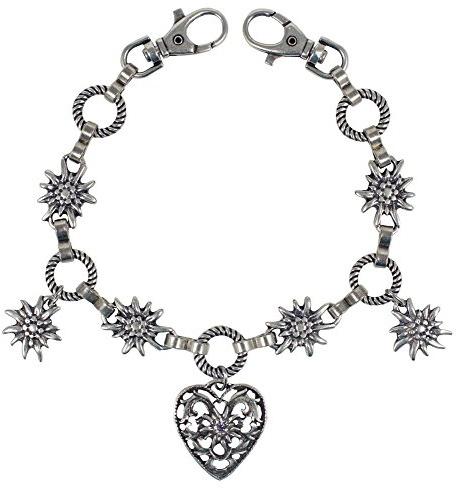 Charivari Kette mit Herz zu Dirndl und Trachten - Strass Schmuck für Damen
