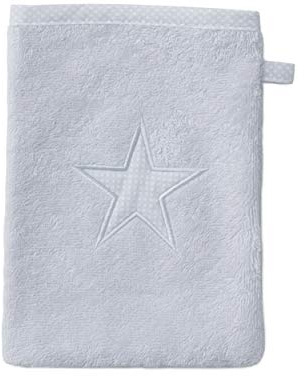 Möve Stars Waschhandschuh 15 x 20 cm aus 100% Baumwolle, Silver