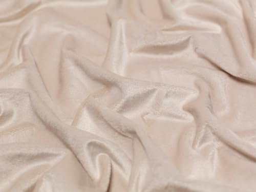 Minerva Velboa Pelz-Fleece-Stoff, Beige, Meterware