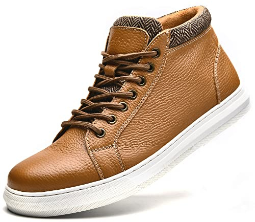 Arkbird Mens Leather Sneaker Fashion Classic Casual Chukka Ankle Boots for Men