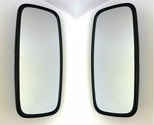 2x Außenspiegel Schwarz Rückspiegel 372mm x184 mm Zusatzspiegel Ersatzspiegel Links/Rechts für LKW Bus Bagger Traktor Wohnmobil