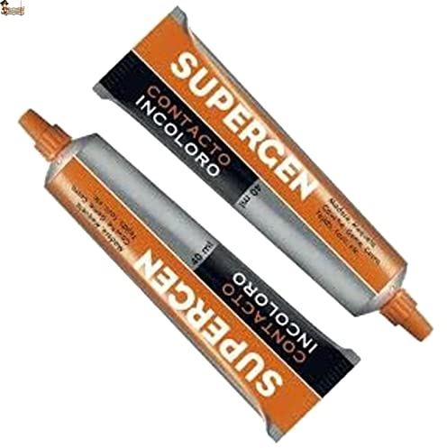 BricoLoco.com Supergen Kontaktkleber, extra stark, farblos, Sohle: Schuhe, Schuhe, Holz, robuste und langlebige Verbindungen, zum Heimwerken und Reparieren (2, 40 ml)
