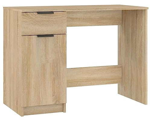 vidaXL Schreibtisch Computertisch Arbeitstisch Bürotisch PC Tisch Büro Laptoptisch Büromöbel Arbeitszimmer Sonoma-Eiche 100x50x75cm Holzwerkstoff