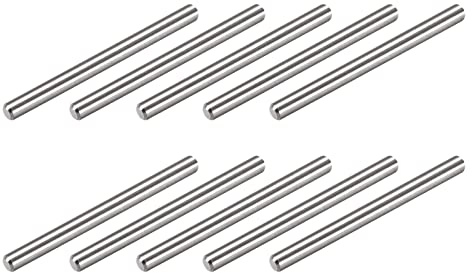 METALLIXITY Spannstifte (3 x 35 mm) 25 Stück, 304 Edelstahl-Regalstützenstifte, Stiftbefestigungselemente – für Metallgeräte, Möbelinstallation, Industrie, Heimwerker