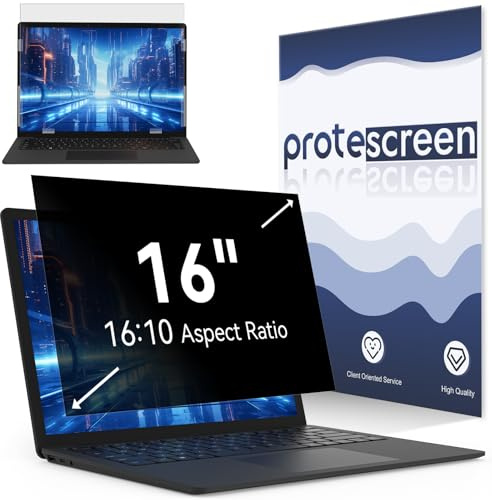 Laptop Sichtschutz 16 Zoll 16:10 Anti Blaulicht Blendschutz Displayschutz | Abnehmbarer Blickschutzfolie, 16 Privacy Screen Protector Sichtschutzfilter Kompatibel mit Lenovo/HP/Dell/Acer/Samsung/Asus
