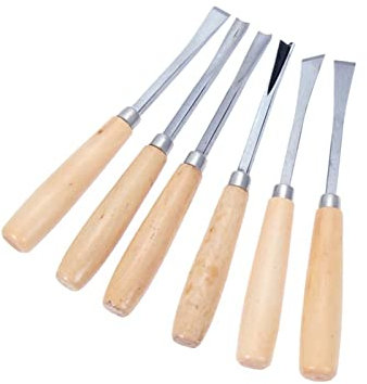 Samnuerly 6 pièces Ensemble d'outils de ciseau à Bois Manuel pour Les charpentiers professent Le Travail du Bois coupeur Bricolage Outils à Main