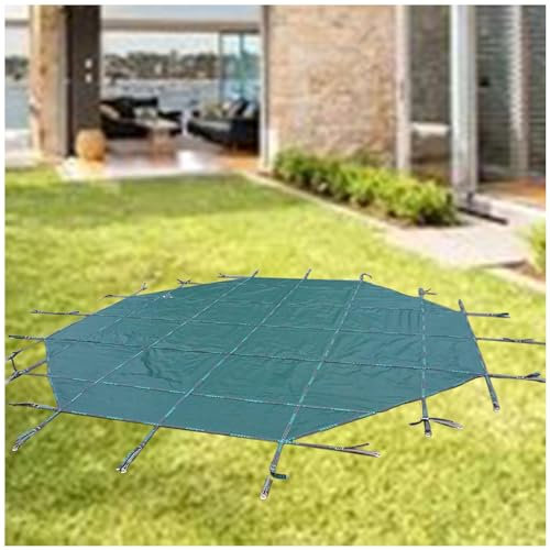 LXLZYXSF Winterpoolabdeckung Unterflur-Poolabdeckungssystem, Welpen Kinder Anti-Ertrinkungsnetz, Staubdichtes Netz Für Runden Schwimmbad-Sicherheitsschutz, Grün (Size : 20ft/6m Diameter)